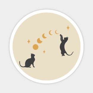 Cat and Moon #1 Magnet